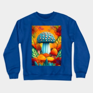 Blue Mushroom Crewneck Sweatshirt